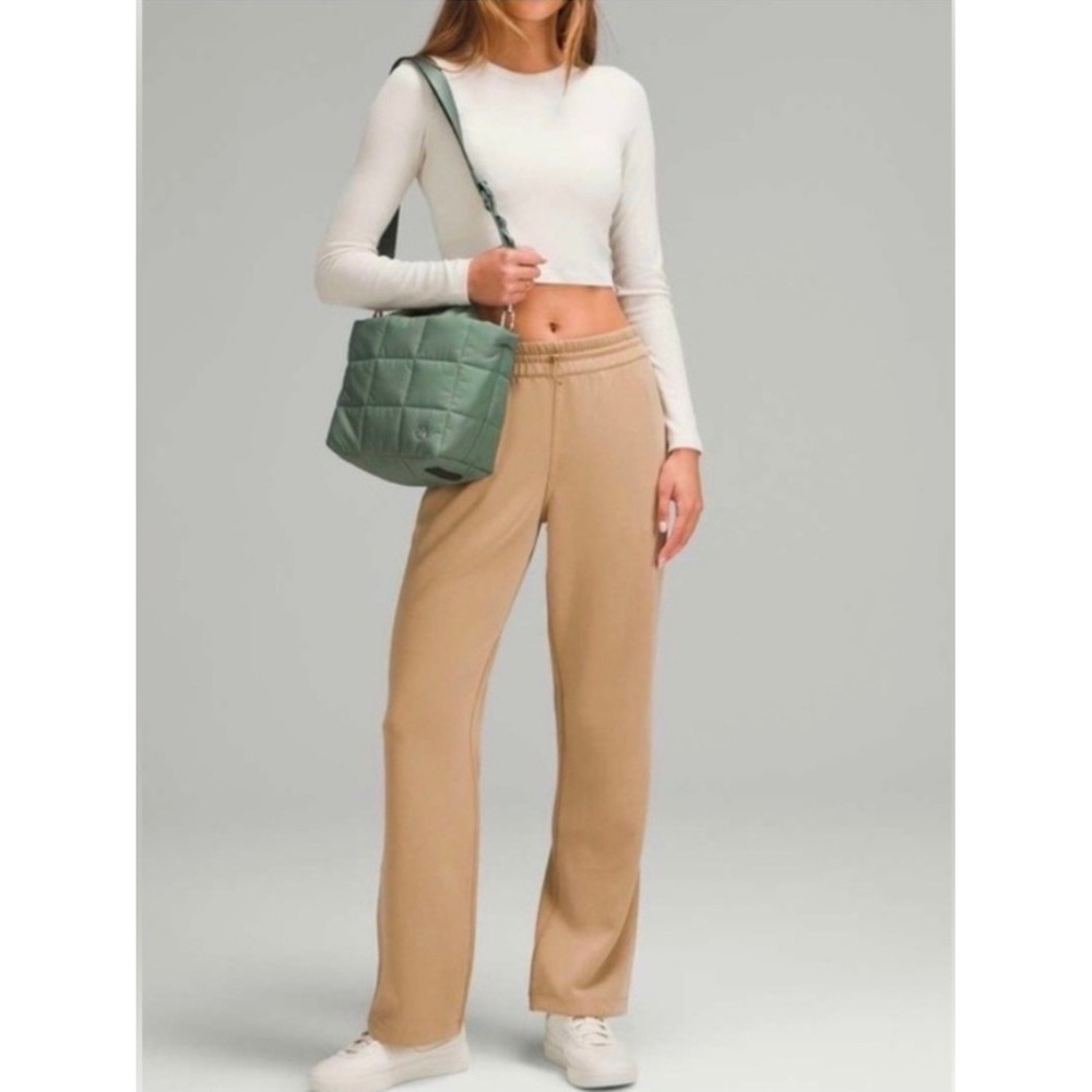 Lululemon Womens Quilted Grid Crossbody Tote Bag Eucalyptus Sage Green OS - Picture 10 of 10